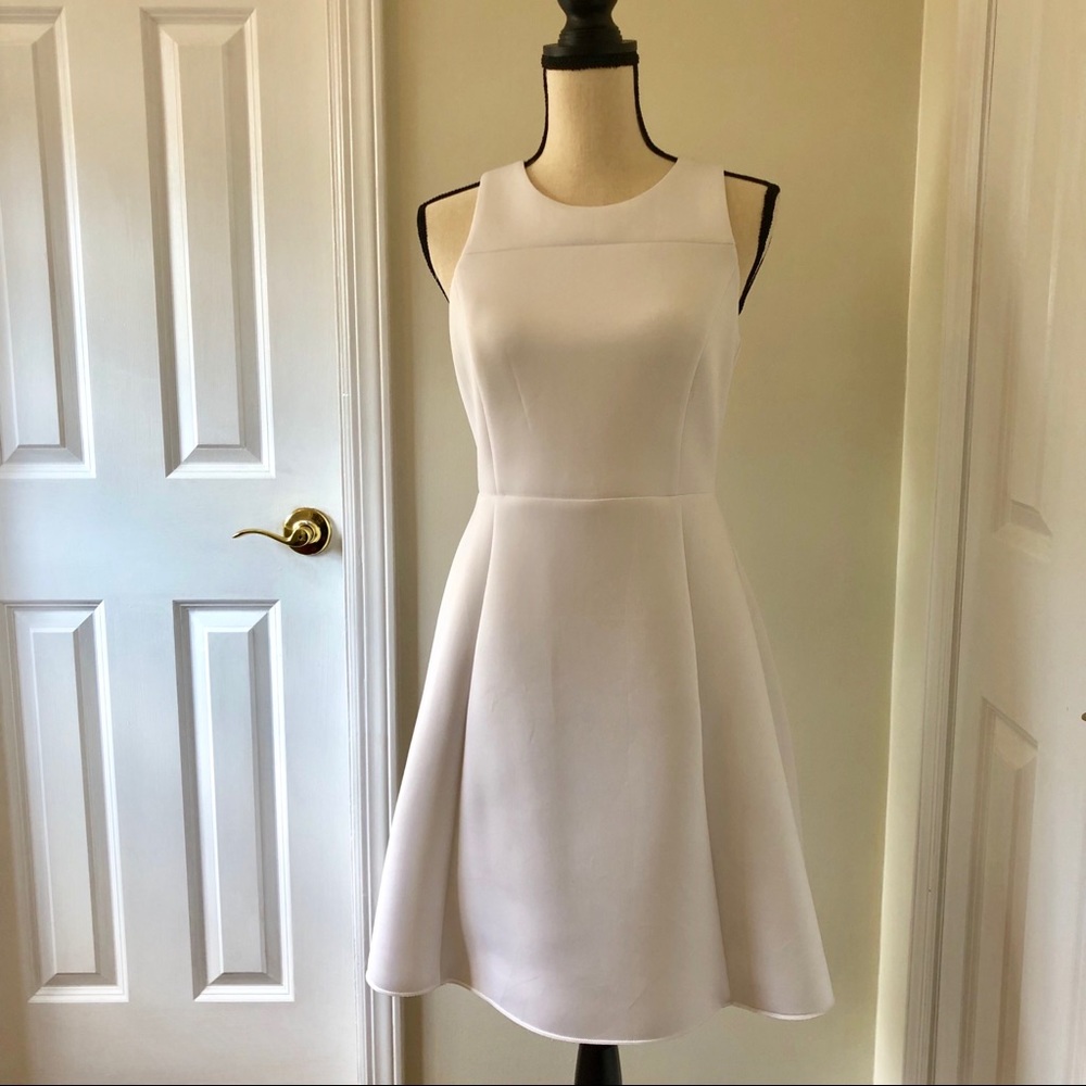 Banana Republic, White A-line high waist dress, 8